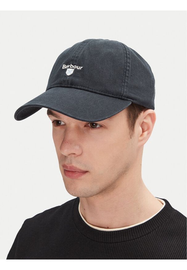 Barbour Czapka z daszkiem Cascade MHA0274BK11 Granatowy. Kolor: niebieski. Materiał: bawełna
