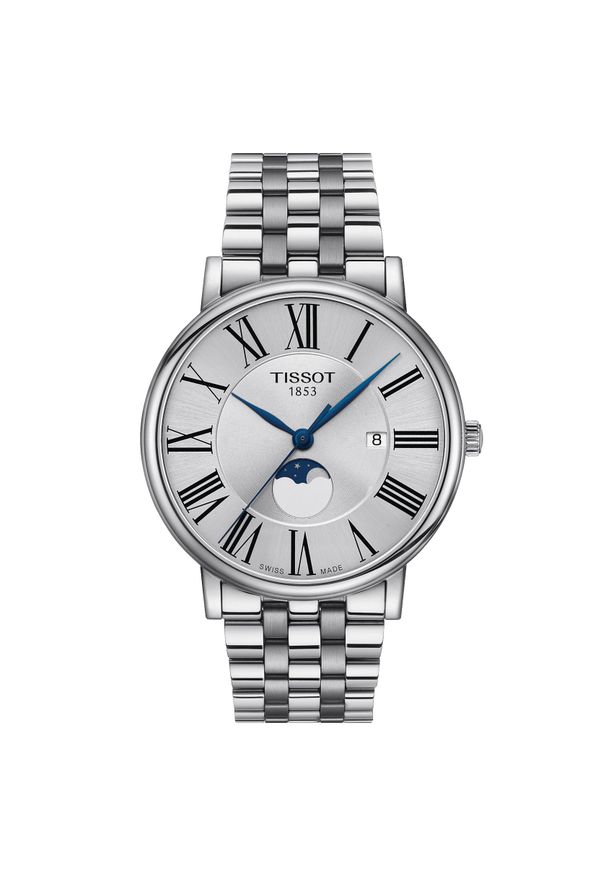 Zegarek Męski TISSOT Carson Premium Gent Moonphase T-CLASSIC T122.423.11.033.00. Materiał: materiał. Styl: sportowy, klasyczny