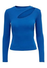 only - ONLY Bluzka 15283977 Niebieski Regular Fit. Kolor: niebieski. Materiał: bawełna #6