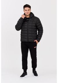 Diesel - DIESEL Czarna pikowana męska kurtka z kapturem W-STONE, Rozmiar 48. Typ kołnierza: kaptur. Kolor: czarny. Materiał: poliester. Długość rękawa: długi rękaw. Długość: długie. Styl: elegancki #7