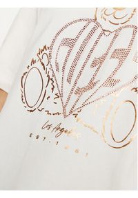 Guess T-Shirt V5RI09 I3Z14 Beżowy Regular Fit. Kolor: beżowy. Materiał: bawełna #4