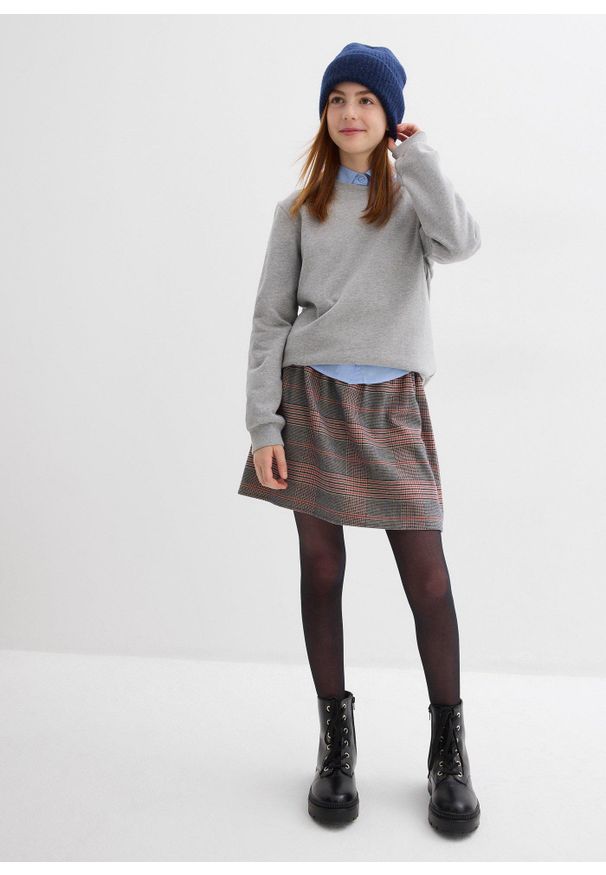 bonprix - Bluza z czystej bawełny organicznej (2 szt.). Kolor: czarny. Materiał: bawełna. Styl: klasyczny