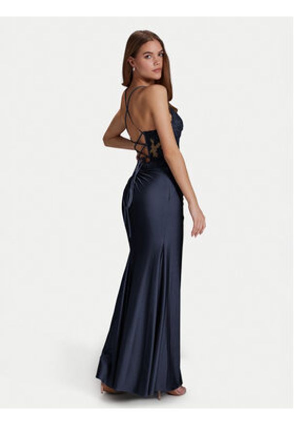 Hey Kyla Sukienka wieczorowa 5AI058HK Granatowy Regular Fit. Kolor: niebieski. Materiał: syntetyk. Styl: wizytowy