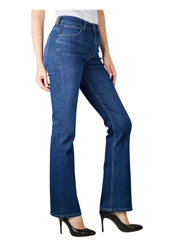 Lee - LEE BREESE BOOT DAMSKIE SPODNIE JEANSOWE DARK ASPEN L31TQDAO 112139885
