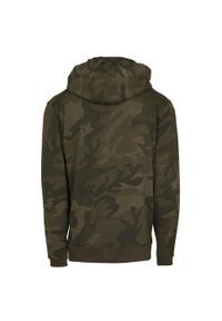 BUILD YOUR BRAND - Bluza Z Kapturem Camo Dla Dorosłych Unisex. Typ kołnierza: kaptur. Kolor: zielony