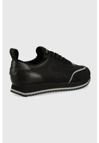 Calvin Klein sneakersy kolor czarny. Nosek buta: okrągły. Zapięcie: sznurówki. Kolor: czarny. Materiał: guma #2