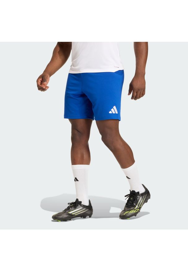 Adidas - Szorty Entrada26. Kolor: niebieski, wielokolorowy, biały. Technologia: ClimaCool (Adidas). Sport: piłka nożna