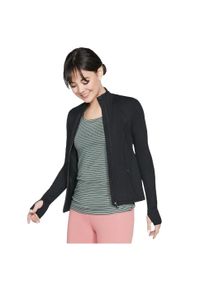 skechers - Bluza dresowa sportowa damska Skechers Go Flex Mesh Jacket. Kolor: czarny. Materiał: nylon