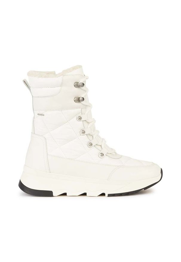 Geox śniegowce D FALENA B ABX B kolor biały D26HXB 085FU C1000. Nosek buta: okrągły. Zapięcie: sznurówki. Kolor: biały. Materiał: guma. Szerokość cholewki: normalna