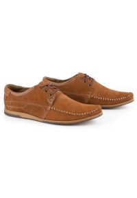 KOMODO Buty Męskie mokasyny 875 camel wielokolorowe pomarańczowe. Kolor: pomarańczowy, wielokolorowy. Materiał: jeans, skóra, syntetyk. Styl: elegancki