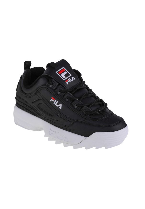 Buty sportowe Sneakersy dziewczęce, Fila Disruptor Teens. Kolor: czarny, wielokolorowy, biały. Materiał: syntetyk, materiał, tkanina, guma. Sport: turystyka piesza