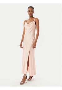 Guess Sukienka wieczorowa W5GT10 WF1T2 Koralowy Slim Fit. Kolor: pomarańczowy. Materiał: syntetyk. Styl: wizytowy #5