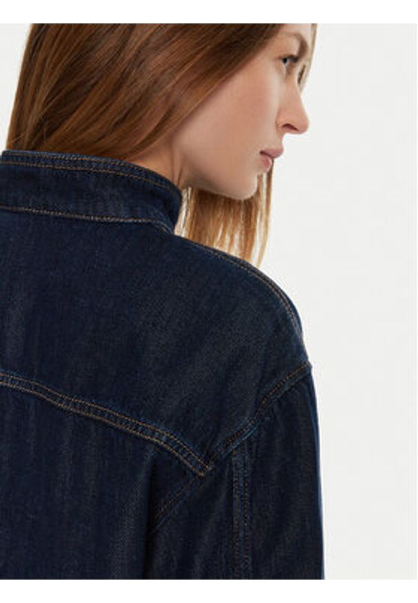 Munthe Bluzka Tuxa 243100024314 Granatowy Relaxed Fit. Kolor: niebieski. Materiał: lyocell, jeans