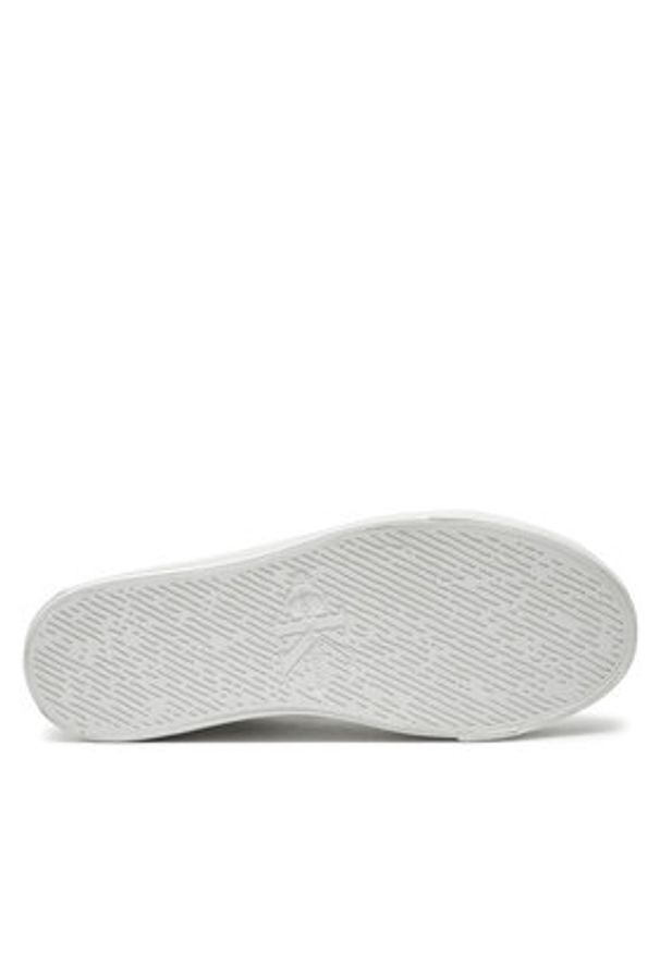Calvin Klein Jeans Sneakersy Bold Vulc Flatf Low Lth Ml YW0YW01669 Biały. Kolor: biały. Materiał: skóra
