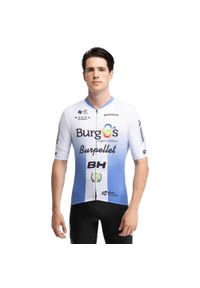 SIROKO - Męska koszulka kolarska z krótkim rękawem Burgos Burpellet BH x Siroko Siroko. Kolor: biały. Długość rękawa: krótki rękaw. Długość: krótkie. Sport: kolarstwo #1