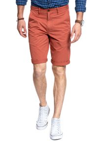 Wrangler - SPODENKI MĘSKIE WRANGLER CHINO SHORTS SPICE W14MLL89T. Materiał: materiał. Wzór: aplikacja #8