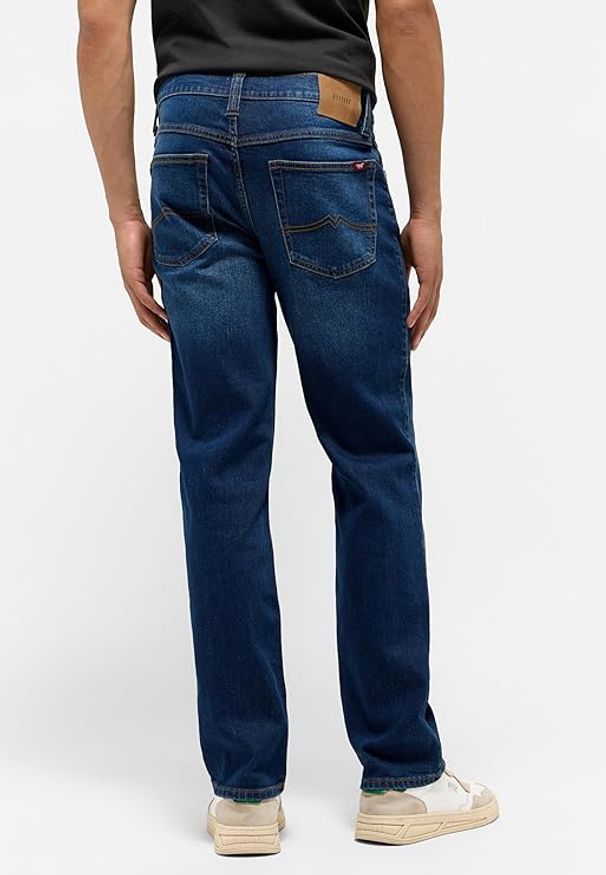 Męskie Spodnie Jeansowe Mustang Style Tramper Straight Denim Blue 1015877 5000 701