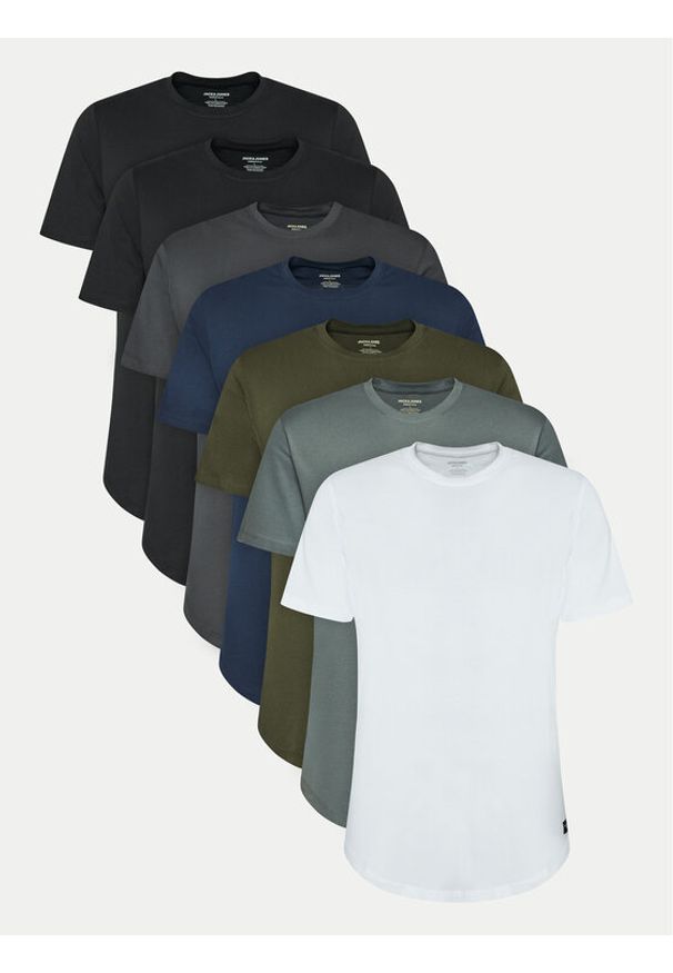 Jack & Jones Komplet t-shirtów Noa 12195439 Kolorowy Long Line Fit. Materiał: bawełna. Wzór: kolorowy