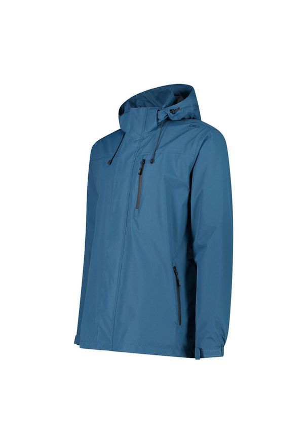 Dorosły kurtka przeciwdeszczowa wodoodporna CMP Zip Hood, niebieska. Kolor: niebieski