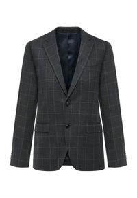 Ochnik - Marynarka męska w kratkę. Kolor: szary. Materiał: wełna. Wzór: kratka. Styl: elegancki #1