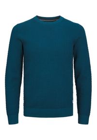 Jack & Jones - Jack&Jones Sweter 12212816 Niebieski Regular Fit. Kolor: niebieski. Materiał: bawełna #3