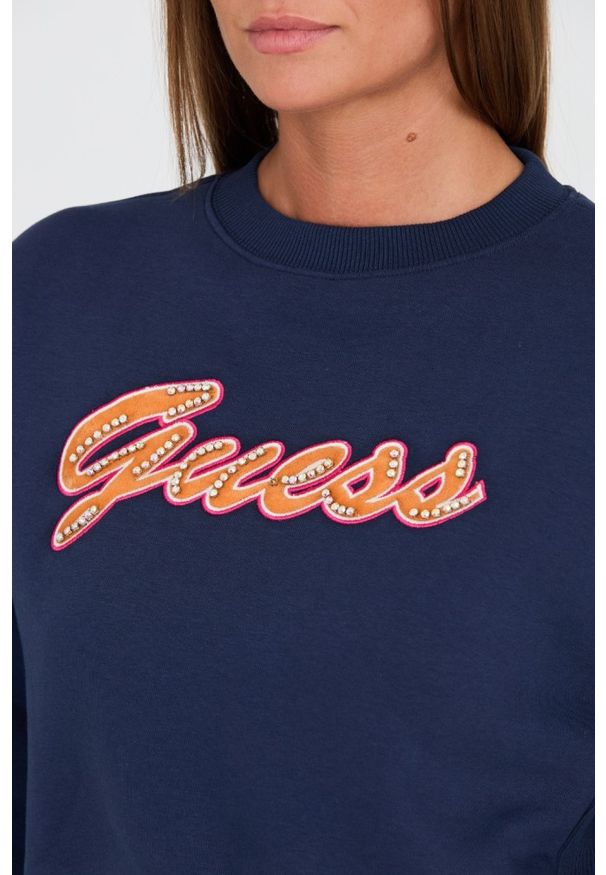 Guess - GUESS Granatowa bluza. Kolor: niebieski