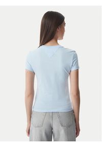 Tommy Jeans T-Shirt Ess Logo DW0DW23479 Niebieski jasny Slim Fit. Kolor: niebieski. Materiał: bawełna #5