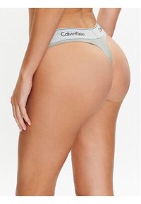 Calvin Klein Underwear Stringi 000QF7208E Zielony. Kolor: zielony. Materiał: bawełna