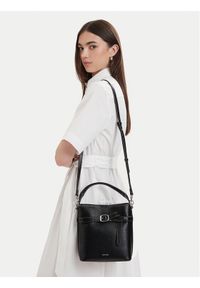 Calvin Klein Torebka Buckle Mini Bucket Crossbody LV04F3550G Czarny. Kolor: czarny. Materiał: skórzane #1