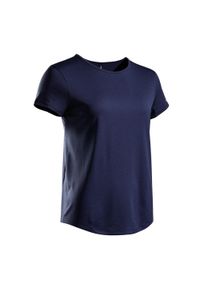 ARTENGO - Koszulka tenisowa z okrągłym dekoltem damska Artengo Dry Essential 100. Kolor: niebieski. Materiał: poliester, materiał. Sport: tenis