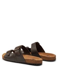 Jack & Jones - Jack&Jones Klapki Louis 12231423 Brązowy. Kolor: brązowy. Materiał: skóra