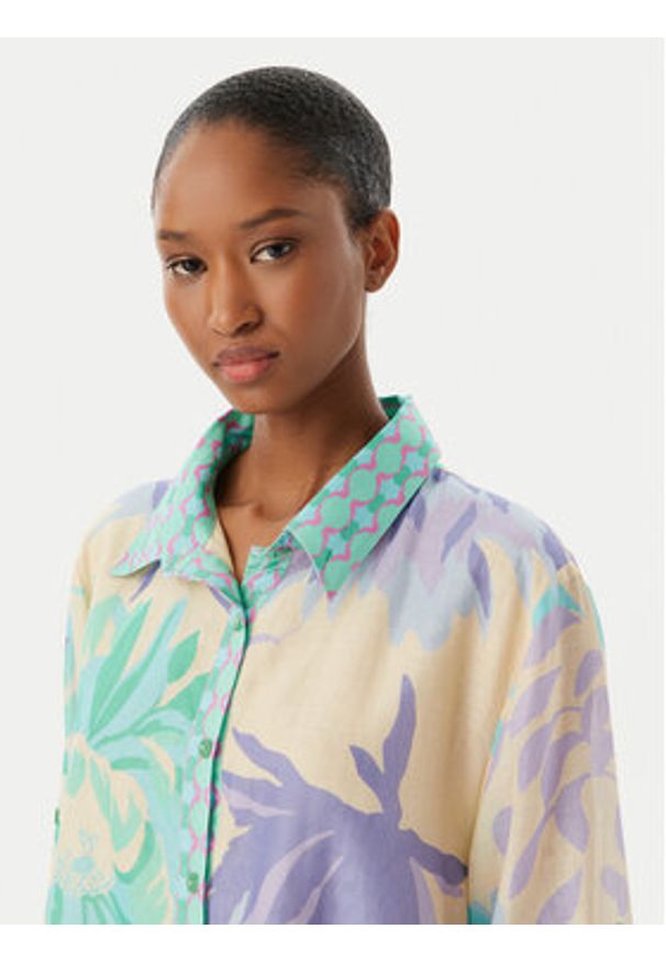 Iconique Sukienka koszulowa Madeira IC26-062 Kolorowy Relaxed Fit. Materiał: bawełna. Wzór: kolorowy