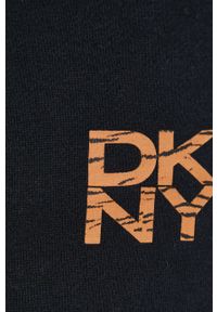 DKNY - Dkny Spodnie DP1P2716 damskie kolor czarny z nadrukiem. Kolor: czarny. Wzór: nadruk #2