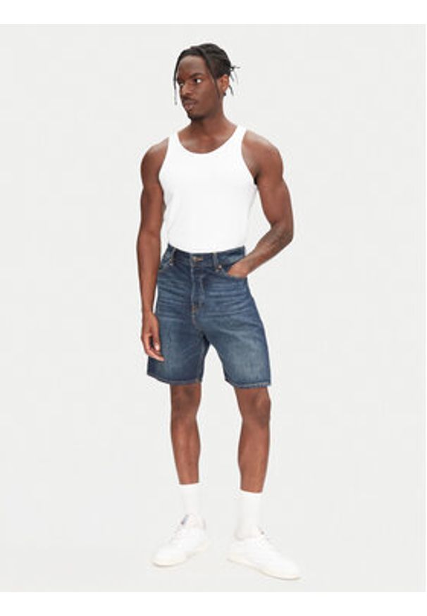 Jack & Jones - Jack&Jones Szorty jeansowe Tony 12269517 Granatowy Loose Fit. Kolor: niebieski. Materiał: bawełna