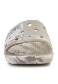 Klapki Crocs Classic Marbled Slide 206879-2Y3 beżowy. Okazja: na plażę. Kolor: beżowy. Materiał: materiał #2