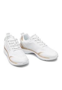 TOMMY HILFIGER - Buty Tommy Hilfiger Knitted Light Sneaker W FW0FW05791-YBR białe. Okazja: na co dzień. Kolor: biały. Materiał: materiał, syntetyk #6