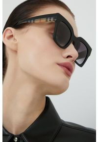 Burberry okulary przeciwsłoneczne damskie kolor czarny. Kolor: czarny #6