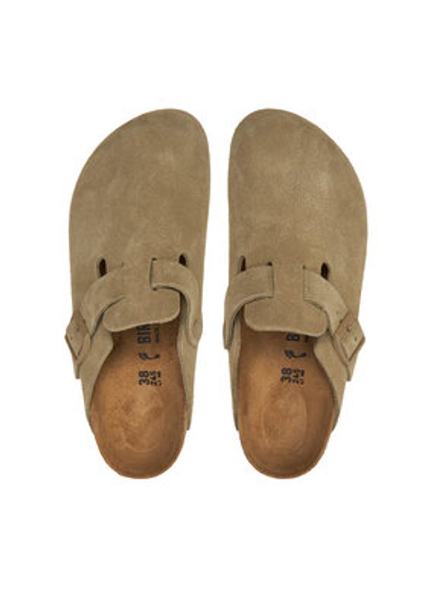 Birkenstock Klapki Boston Leve 1025844 Zielony. Kolor: zielony. Materiał: zamsz, skóra