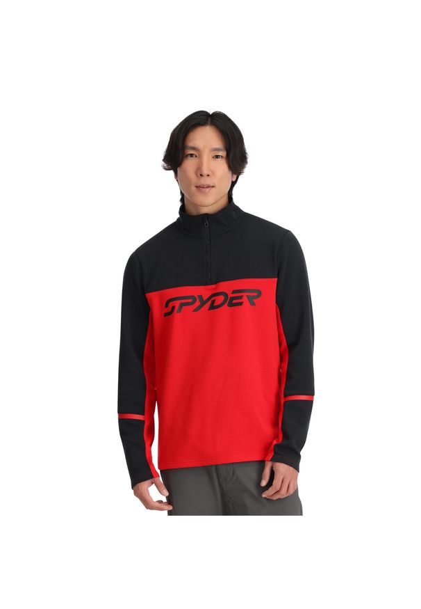 Bluza męska Spyder Speed 1/2 Zip. Kolor: czerwony, czarny, wielokolorowy. Sport: narciarstwo