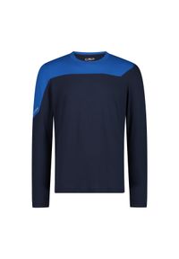 Koszulka męska techniczna CMP 34N1747. Okazja: na co dzień. Kolor: niebieski. Długość rękawa: długi rękaw. Styl: sportowy, casual
