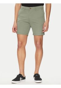 Jack & Jones - Jack&Jones Szorty materiałowe Marco 12269494 Zielony Regular Fit. Kolor: zielony. Materiał: bawełna