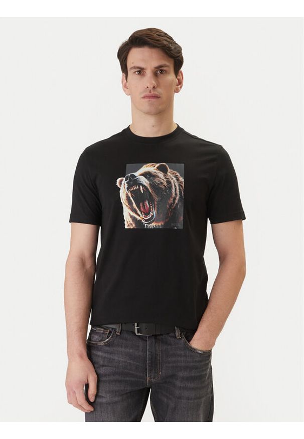 BOSS T-Shirt Dobermann 50558965 Czarny Regular Fit. Kolor: czarny. Materiał: bawełna
