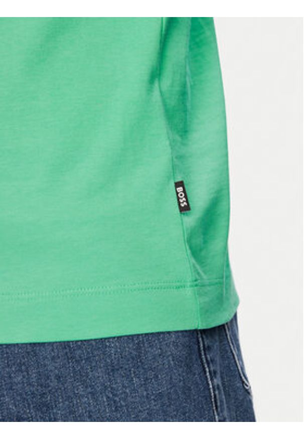 BOSS T-Shirt Thompson 01 50468347 Zielony Regular Fit. Kolor: zielony. Materiał: bawełna