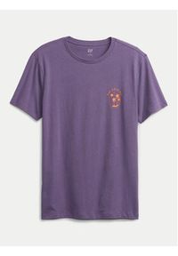 GAP - Gap T-Shirt 624814-01 Fioletowy Regular Fit. Kolor: fioletowy. Materiał: bawełna