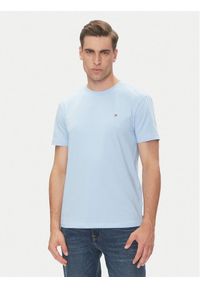 TOMMY HILFIGER - Tommy Hilfiger T-Shirt UM0UM03362 Błękitny Regular Fit. Kolor: niebieski. Materiał: bawełna