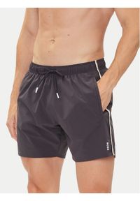 BOSS Szorty kąpielowe Iconic 50491594 Szary Regular Fit. Kolor: szary. Materiał: syntetyk