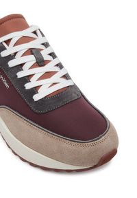 Calvin Klein Sneakersy Low Top Lace Up Repreve Mix HM0HM01714 Brązowy. Kolor: brązowy. Materiał: skóra #4