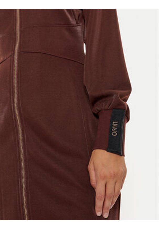 Liu Jo Sport Sukienka codzienna TF4261 J4751 Brązowy Regular Fit. Okazja: na co dzień. Kolor: brązowy. Materiał: syntetyk. Typ sukienki: proste, sportowe. Styl: sportowy, casual