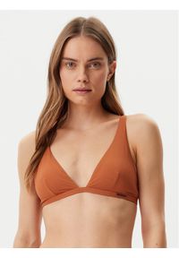 Calvin Klein Swimwear Góra od bikini KW0KW02844 Brązowy. Kolor: brązowy. Materiał: syntetyk