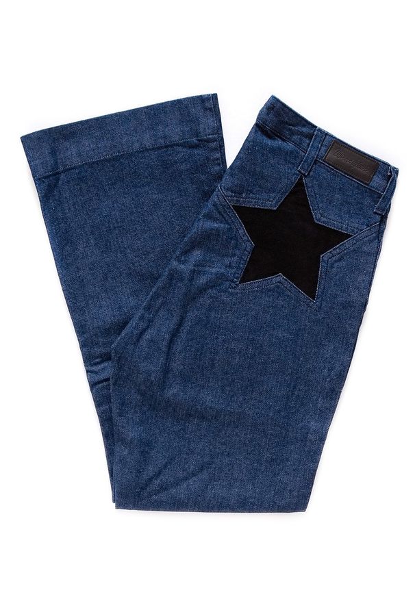 Wrangler - WRANGLER CROP STAR FLARE INDIGO STAR W218GC070 112127763. Stan: podwyższony. Wzór: jednolity